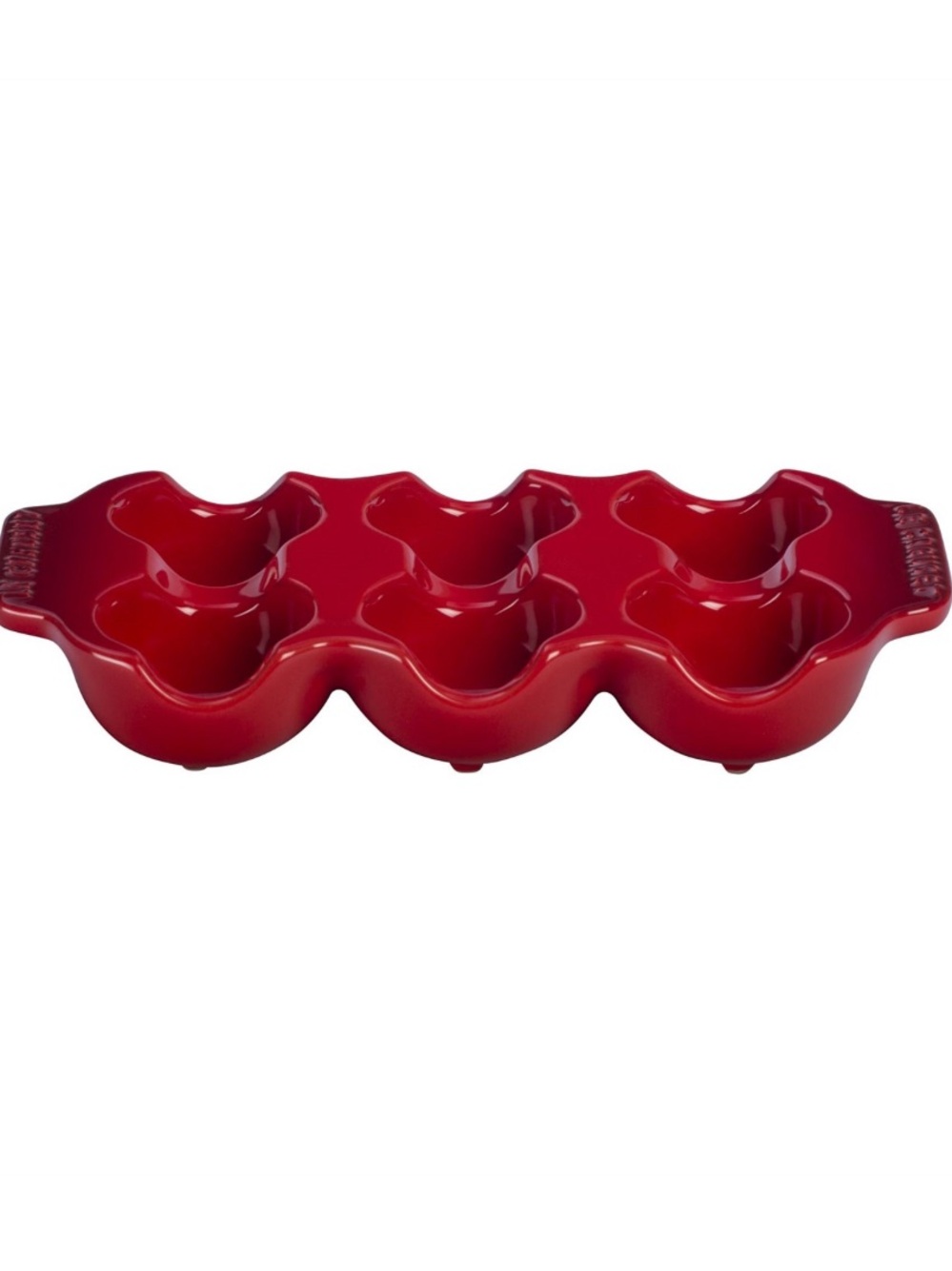 Le Creuset cerise red egg tray 6 eggs